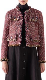 Akris punto Multicolor Tweed Boxy Jacket
