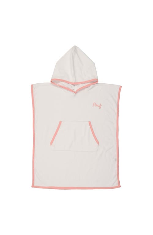 Pouf Cover In Up White With Pink