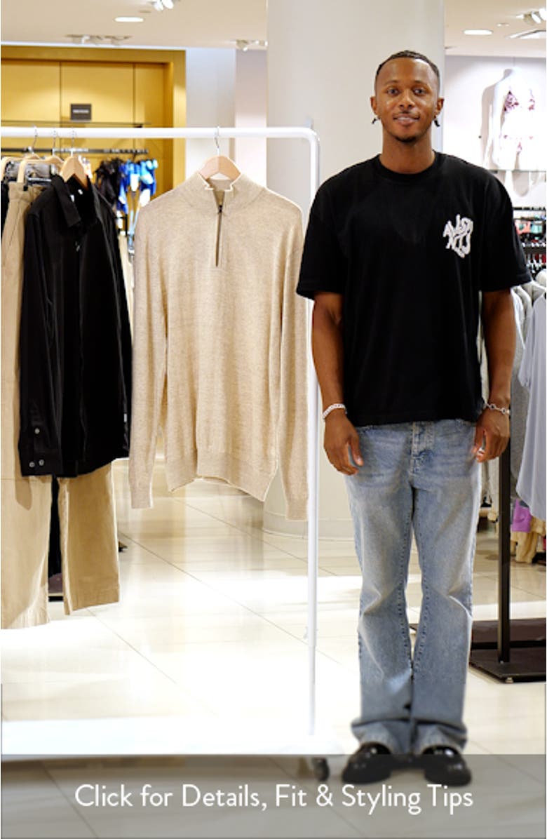 Fortrose Cotton Quarter Zip Sweater, sales video thumbnail