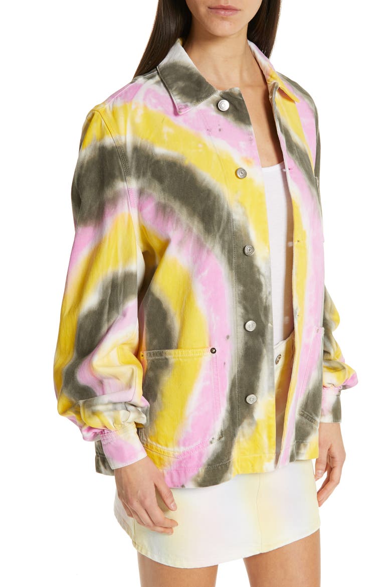 Tie Dye Oversize Denim Jacket, Alternate, color, MULTI TIE DYE