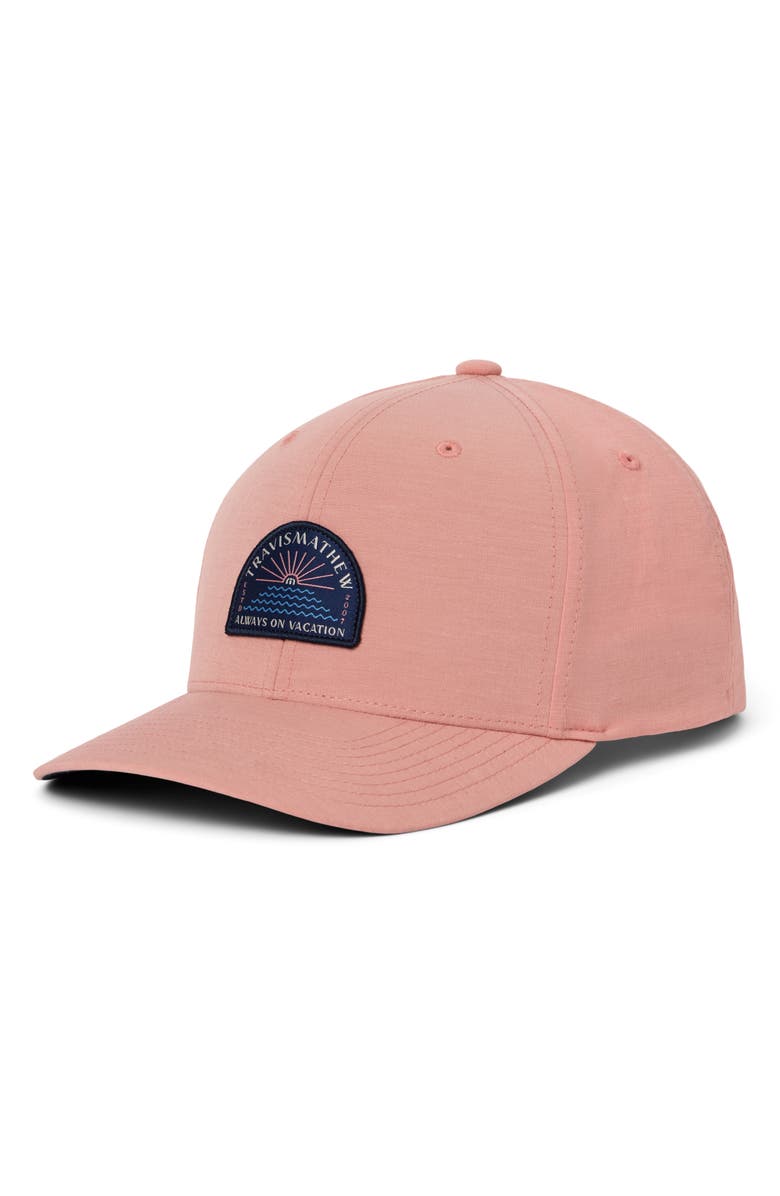 TravisMathew Sea Explorer Snapack Baseball Cap, Main, color, Terra Cotta