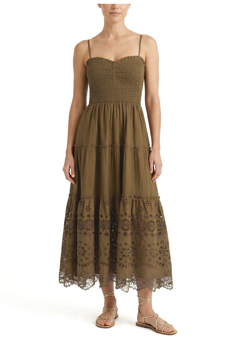 Change of Scenery Cecilia Smocked Tiered Maxi Dress, Main, color, Martini