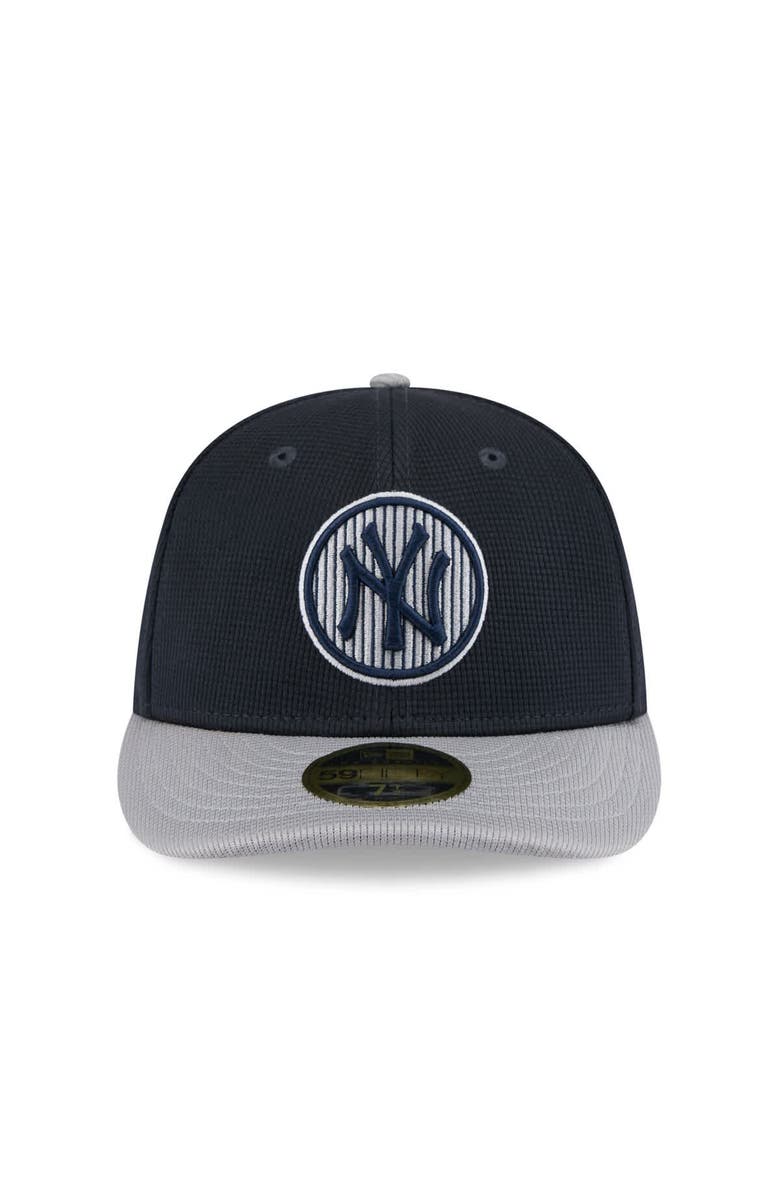 New Era Men's New Era Gray/Navy New York Yankees 2025 Batting Practice Low Profile 59FIFTY Fitted Hat, Alternate, color,