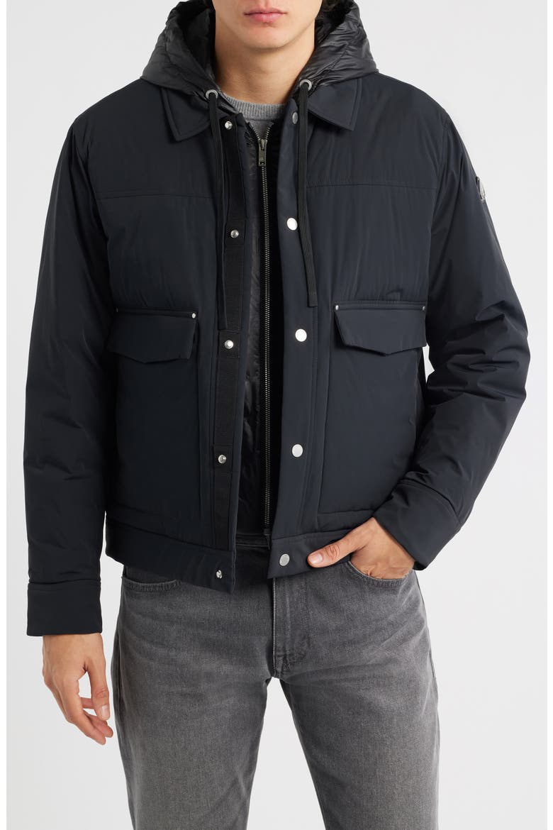 Brixton Down Trucker Jacket, Main, color, BLACK