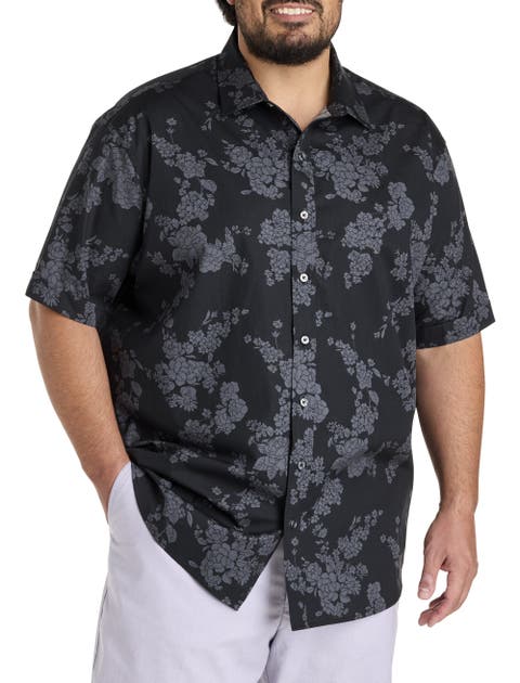 Big & Tall Tonal Floral Sport Shirt