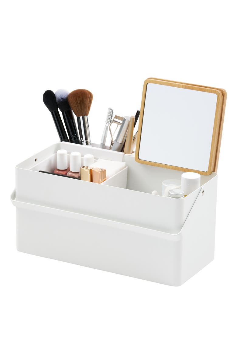Yamazaki Makeup Organizer, Alternate, color, White
