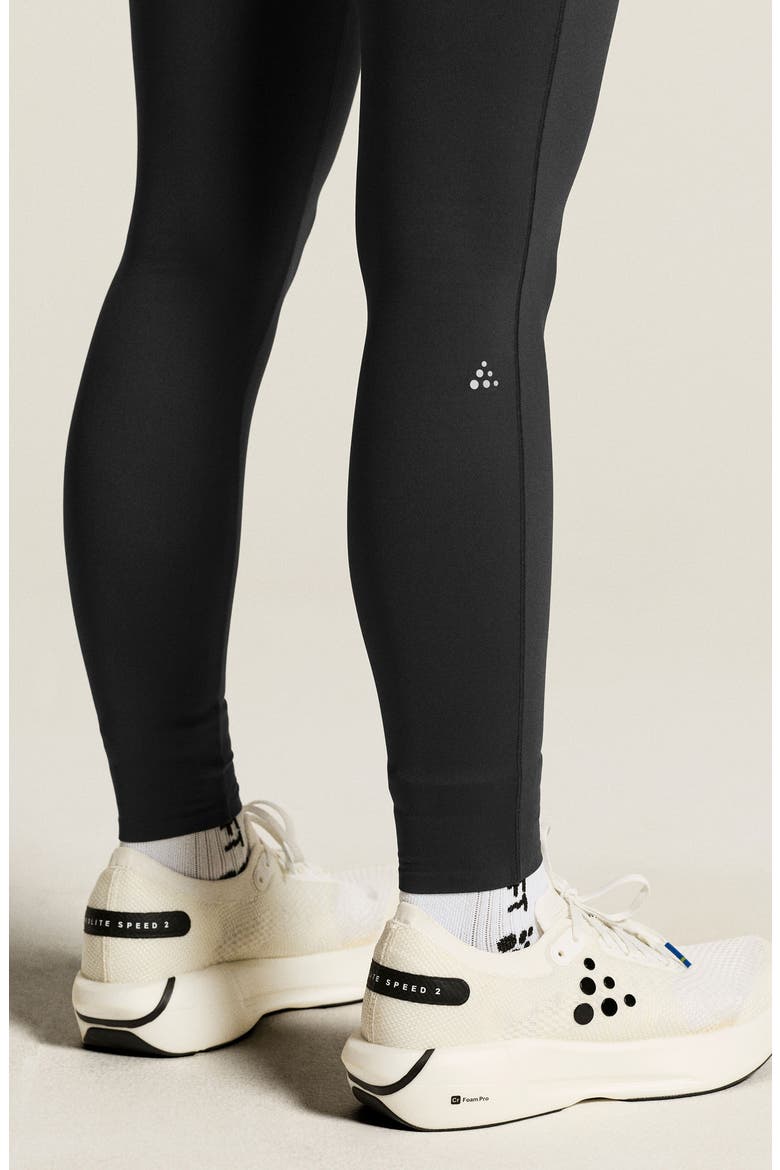 Hypervent High Waist Running Tights, Alternate, color, BLACK