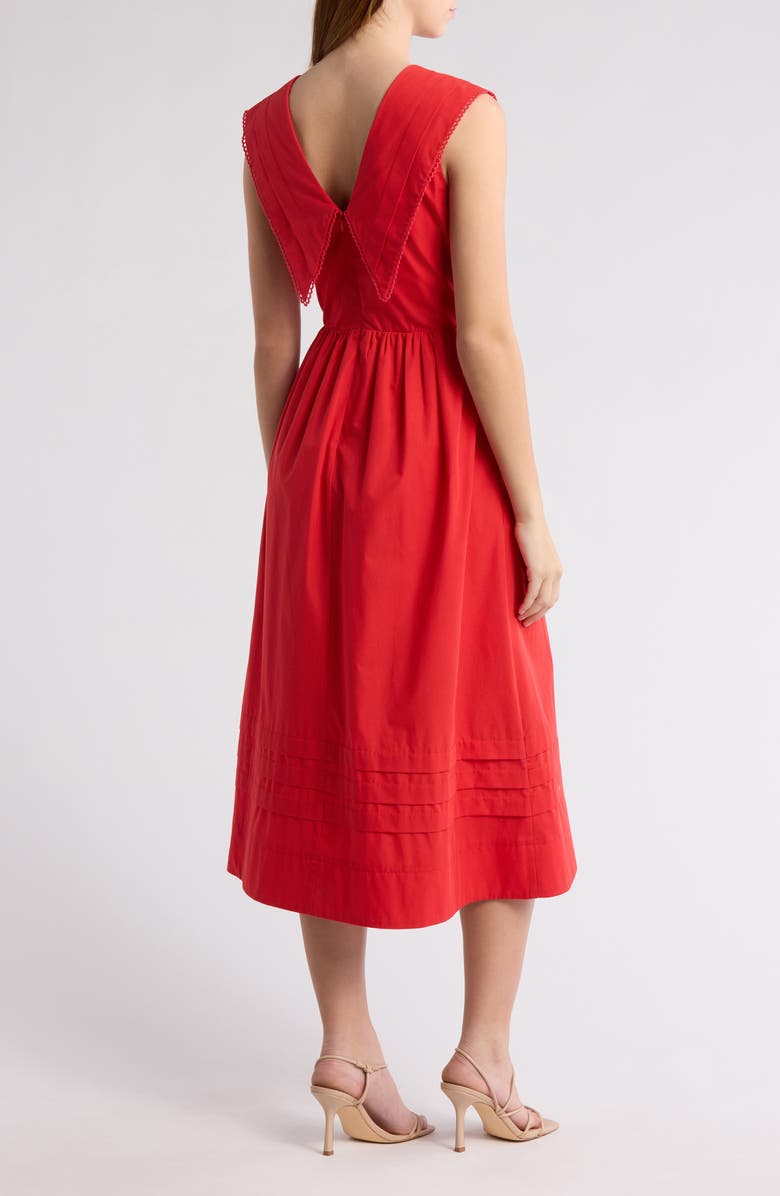 Mila Mae Oversize Collared Dress, Alternate, color, Red