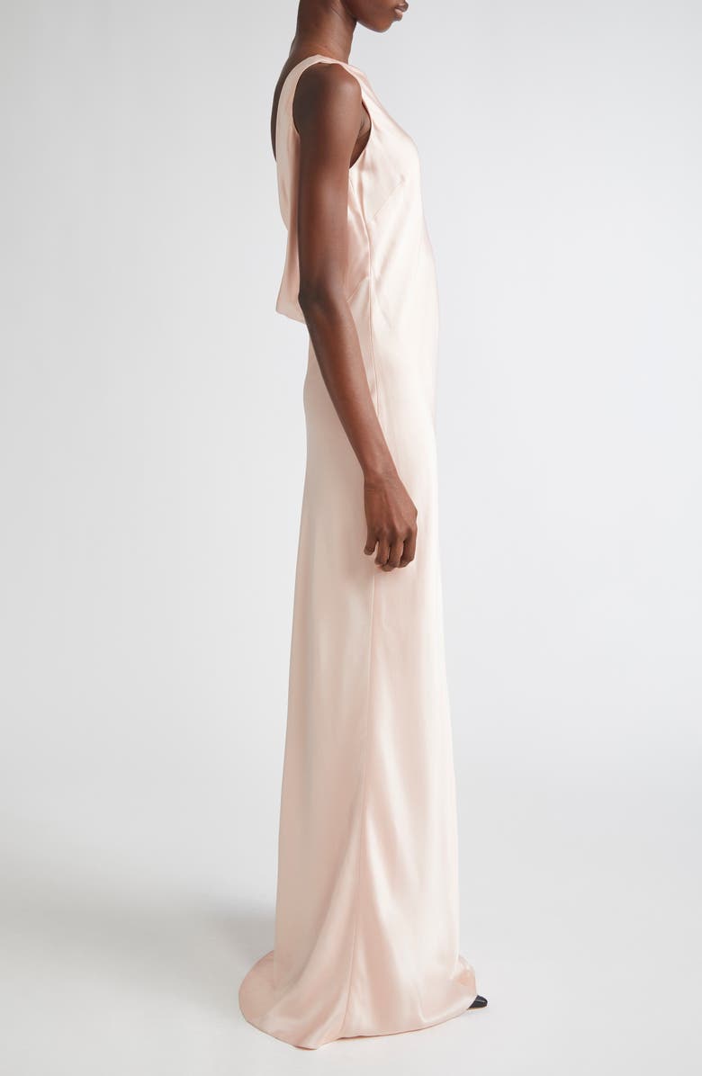 Jason Wu Collection Draped Crepe Back Satin Gown, Alternate, color, Light Pink