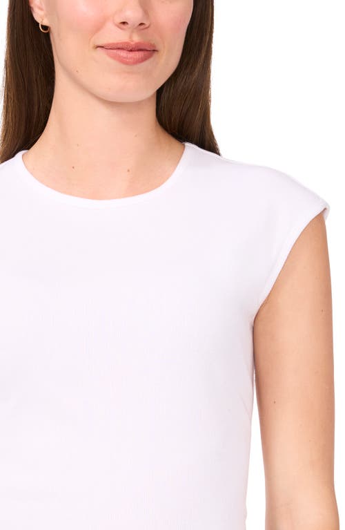 Halogenr Halogen(r) Extended Shoulder Sleeveless Top In Bright White