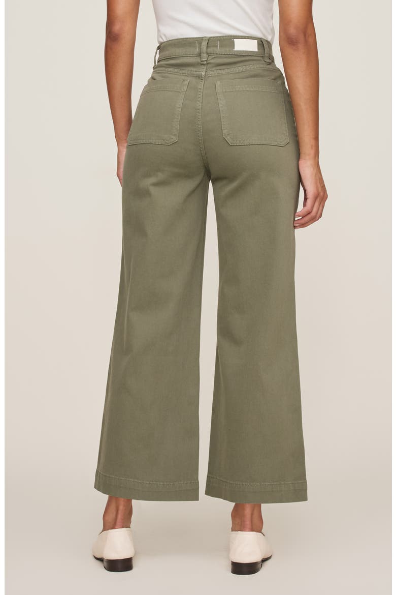Hepburn Patch Pocket High Waist Ankle Wide Leg Jeans, Alternate, color, FERN