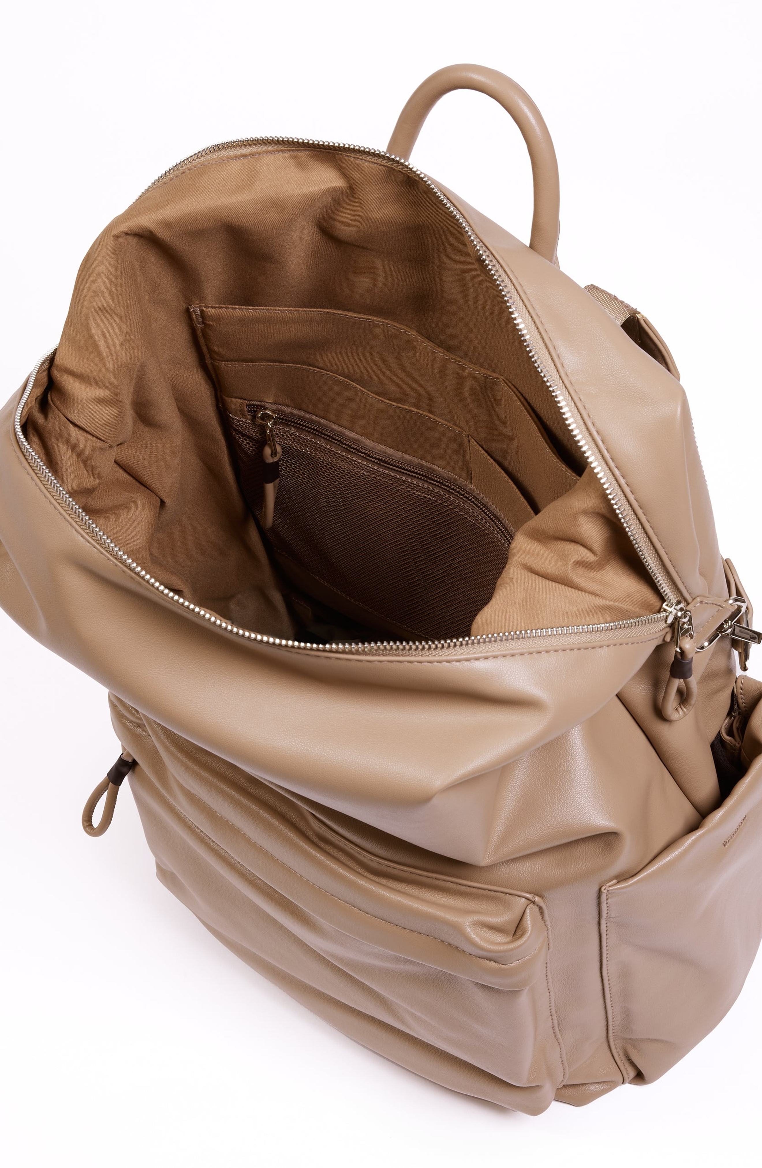 Karma Large Faux Leather Backpack, Alternate, color, Mushroom
