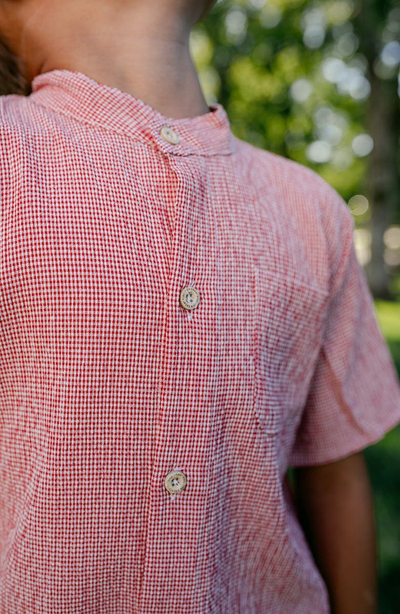 Little Paper Kids Baker Top, Alternate, color, Red Gingham