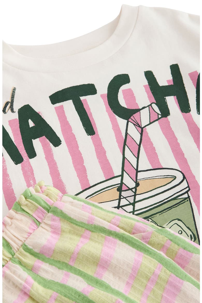Kids' Matcha Graphic T-Shirt & Shorts Set, Alternate, color, GREEN