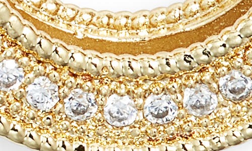 Child Of Wild Art Deco Pavé Hoop Earrings In Gold