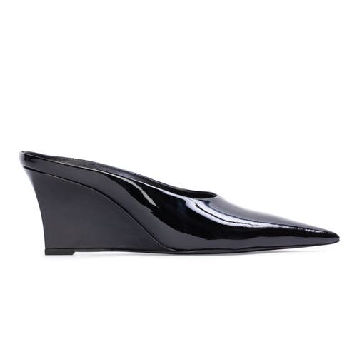 Black Suede Studio Aysha 70 Wedge In Black