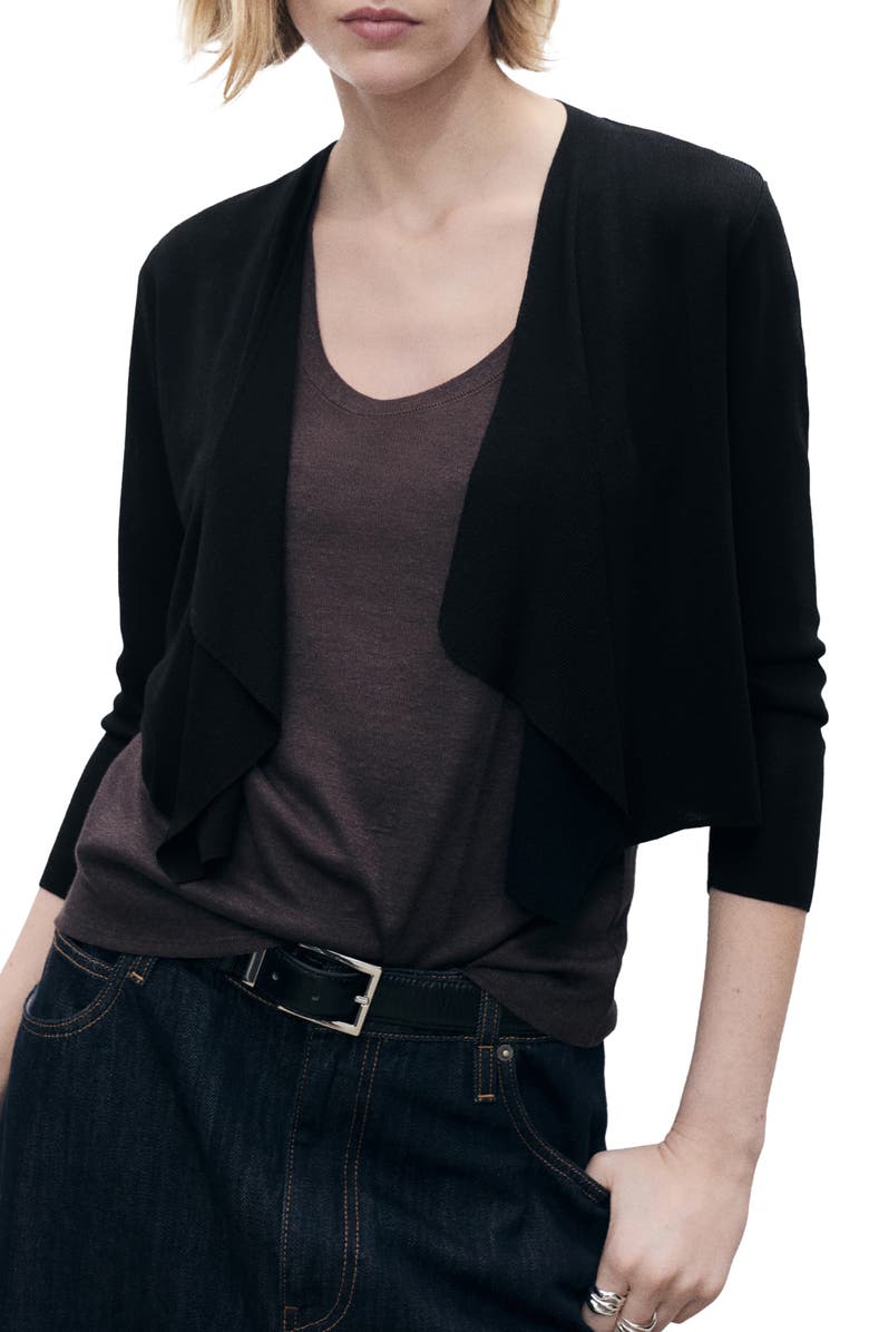 MANGO Open Front Cardigan, Main, color,