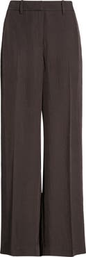 Theory Classic Wide Leg Ankle Pants