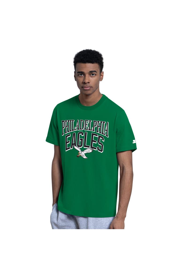 Men's Starter  Kelly Green/Heather Gray Philadelphia Eagles Two-Pack Throwback Logo T-Shirt Set, Alternate, color, Kelly Green