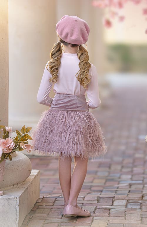 Petite Maison Kids Crepe Fringe Blouse In Pink