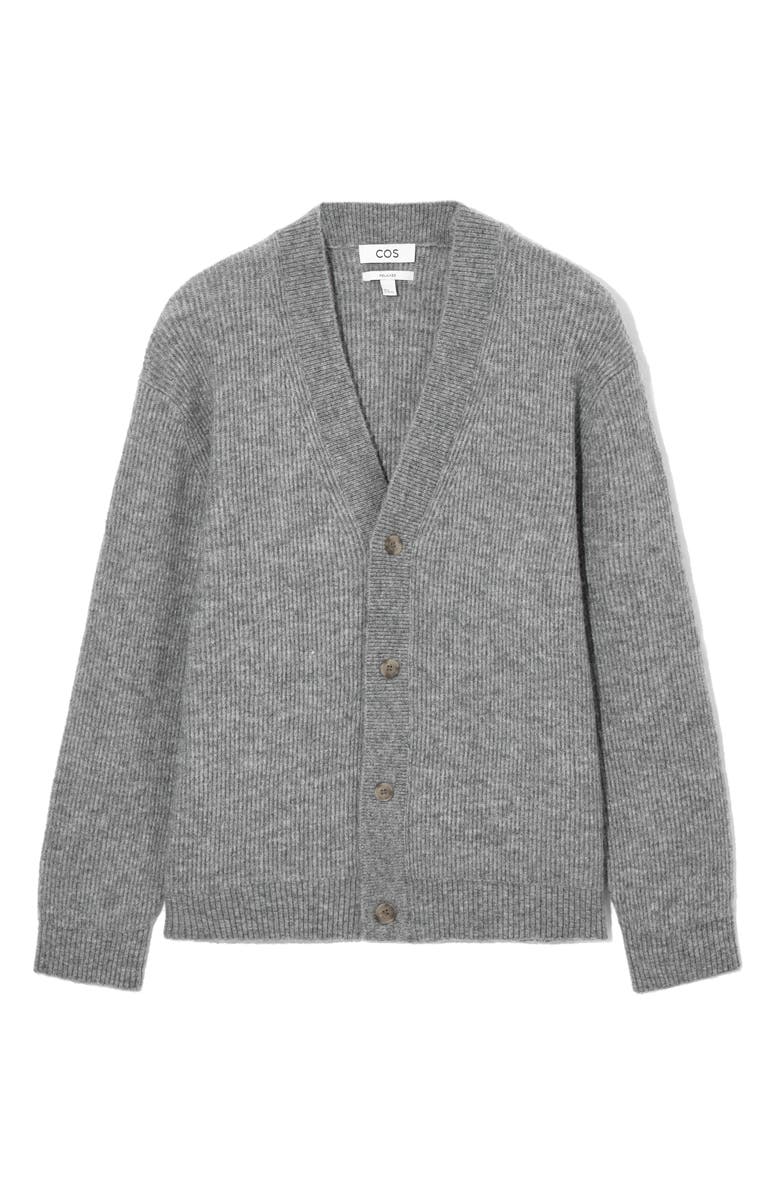 COS Regular Fit Wool & Mohair Blend Cardigan, Alternate, color, 