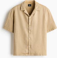 H&M Relaxed Fit Short-sleeved Muslin Shirt