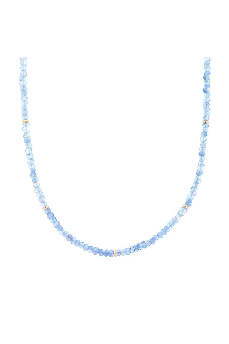 Blue Topaz Bead Necklace, Main, color, Blue Topaz