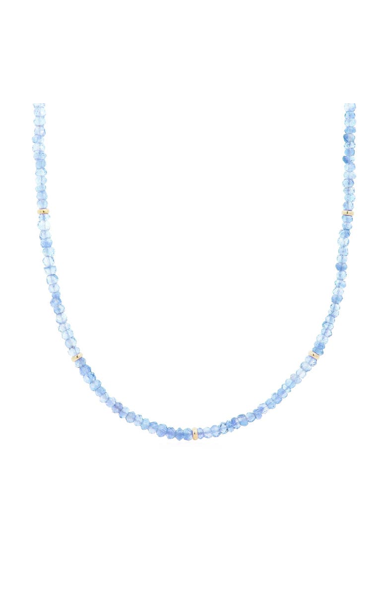 The Lovery Fine Jewelry Blue Topaz Bead Necklace, Main, color, Blue Topaz