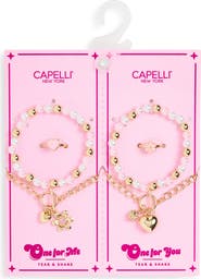 Capelli New York Kids' Tear & Share 6-Piece Bracelet, Ring & Necklace Set