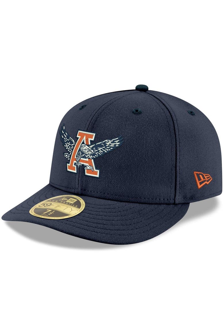 Men's New Era Navy Auburn Tigers Throwback Logo Basic Low Profile 59FIFTY Fitted Hat, Main, color, NAVY