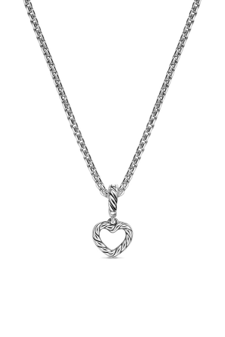 Micro Pavé Open Heart Enhancer in Sterling Silver with Diamonds, 6.8mm, Alternate, color, DIAMOND