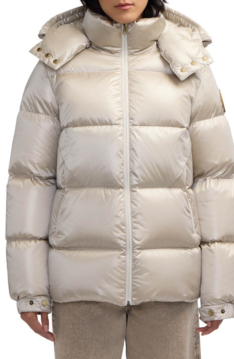 Scotch & Soda Vivienne Boxy Water Repellent Quilted Down Jacket, Main, color, Champagne