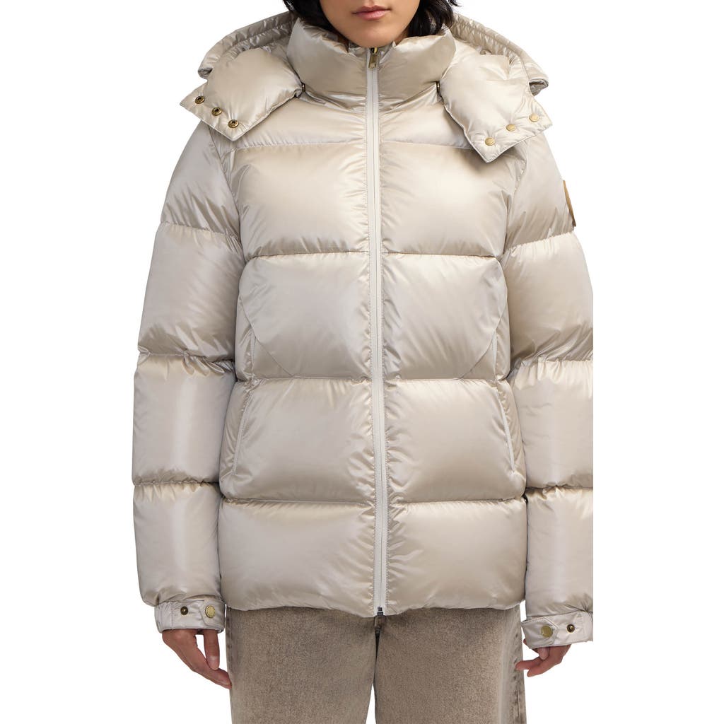Scotch & Soda Vivienne Boxy Water Repellent Quilted Down Jacket In Neutral
