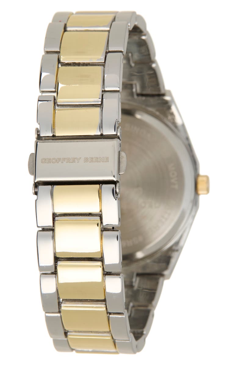 GEOFFREY BEENE Diamond Two-Tone Bracelet Watch, 43mm, Alternate, color, Two Tone