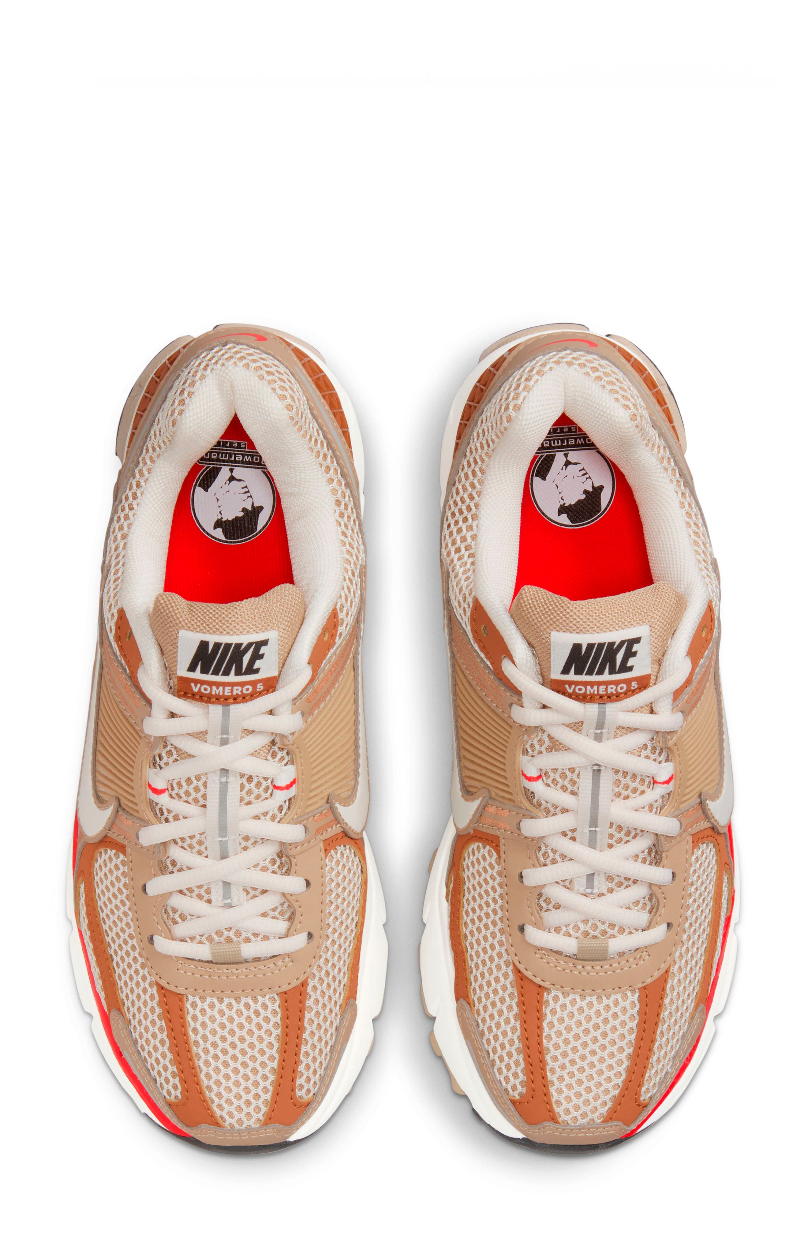 Zoom Vomero 5 Sneaker, Alternate, color, KHAKI/ FIRE/ SAIL