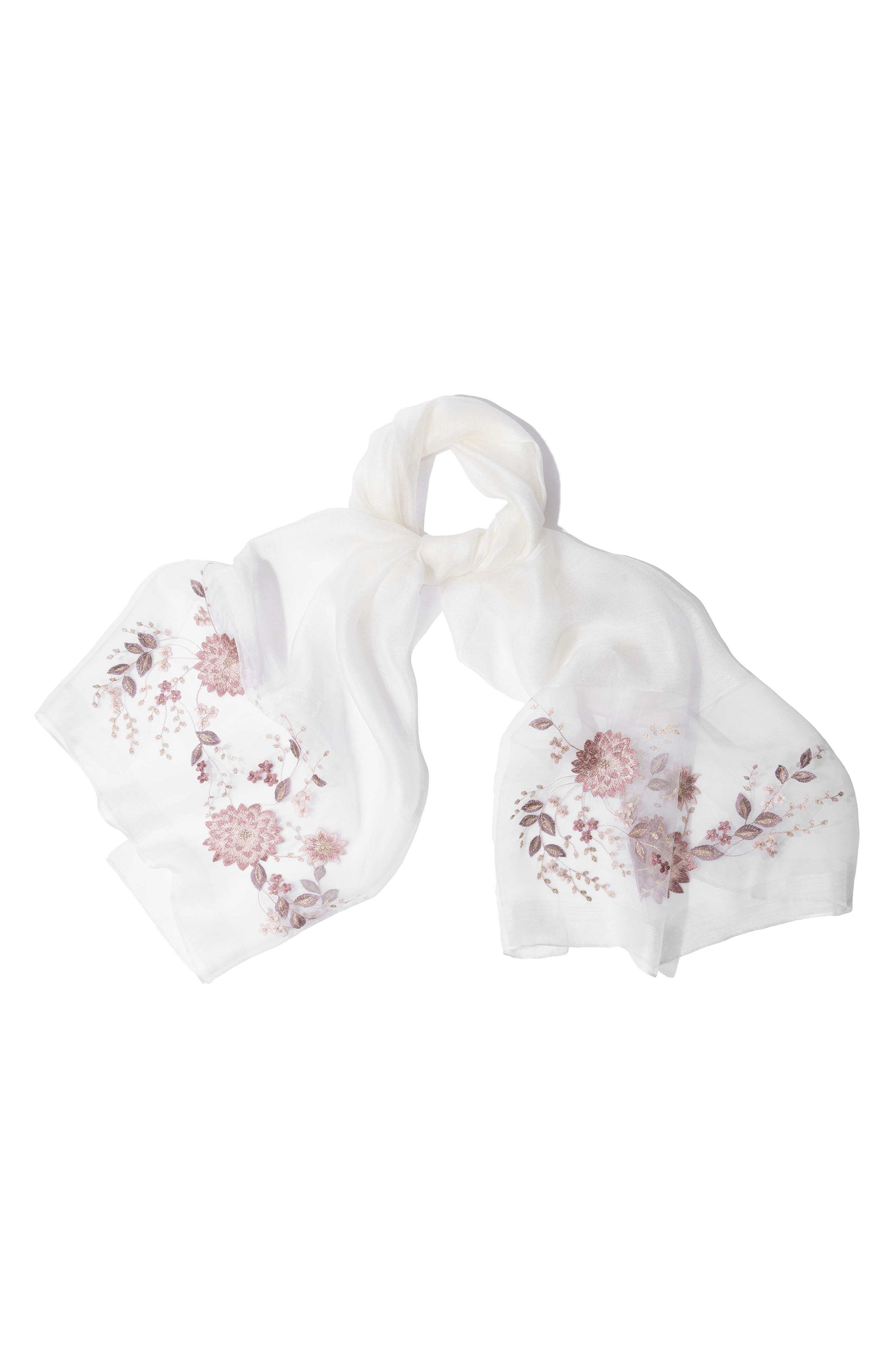 SAACHI Floral Embroidered Scarf