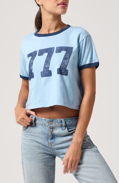 Good Karma 777 Graphic Cropped T-Shirt