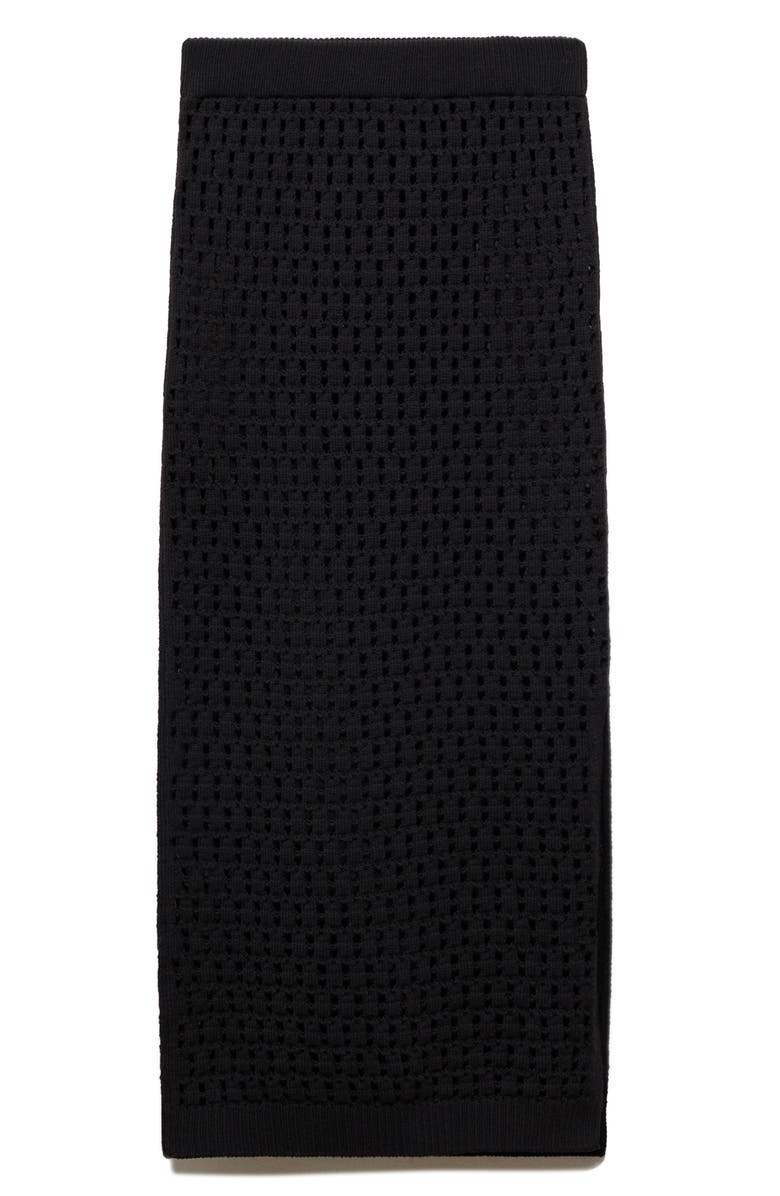 MANGO Open Stitch Knit Midi Skirt, Alternate, color, 
