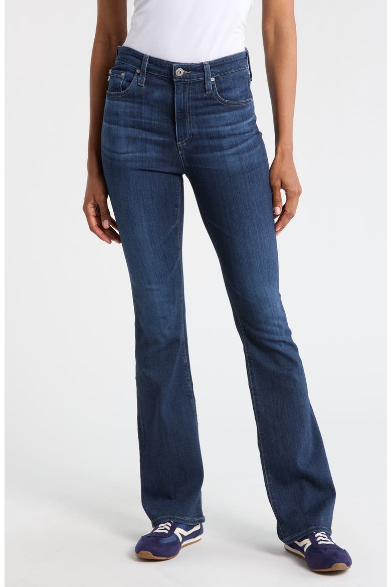 Farrah Mid Rise Bootcut Jeans, Main, color, BLUE FLAME