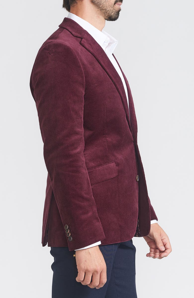 SAVILE ROW CO Corduroy Sport Coat, Alternate, color, Burgundy