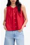 Cotton Button-Up Tank Top