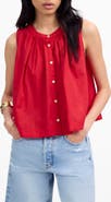 Madewell Cotton Button-Up Tank Top