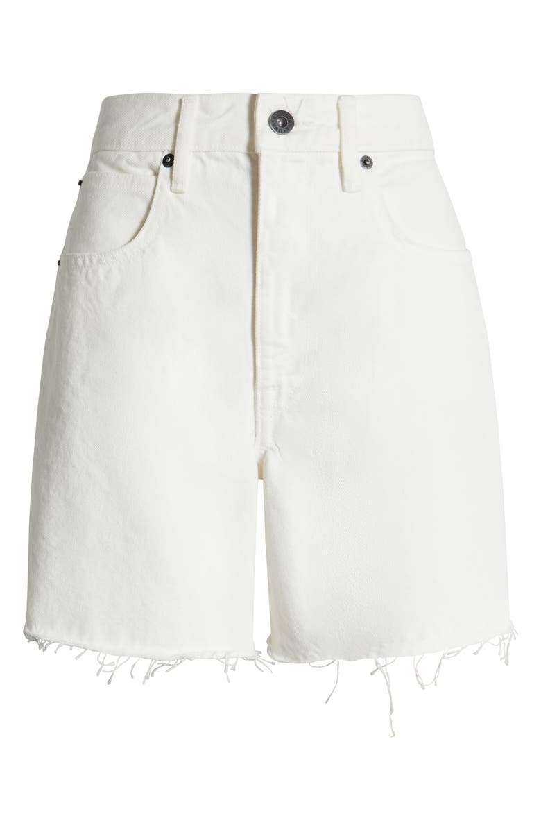 SLVRLAKE Sienna High Waist Cutoff Denim Shorts, Alternate, color, White