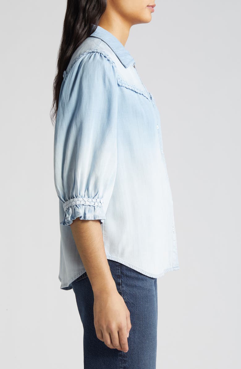 Wit & Wisdom Blouson Sleeve Western Button-Up Shirt, Alternate, color,