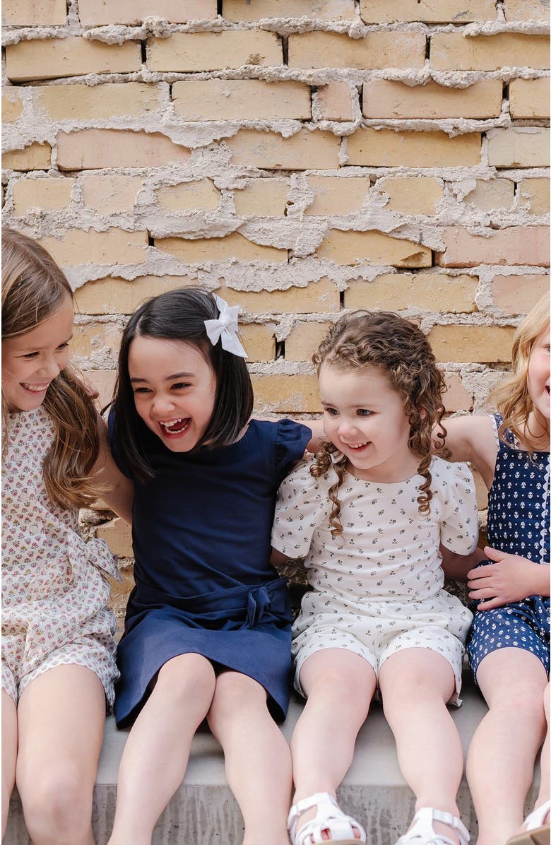 Hope & Henry Girls' Flutter Sleeve Knit Drop Waist Dress Made with Organic Cotton, Toddler, Alternate, color, 