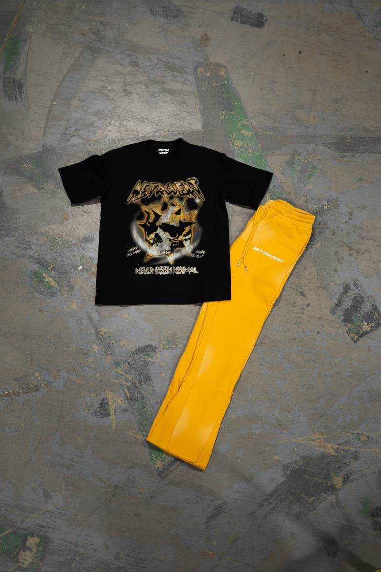 Skull Tee, Alternate, color, Black/Gold
