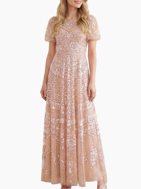 Anais Sequin Short Sleeve Gown