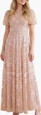 Needle & Thread Anais Sequin Short Sleeve Gown