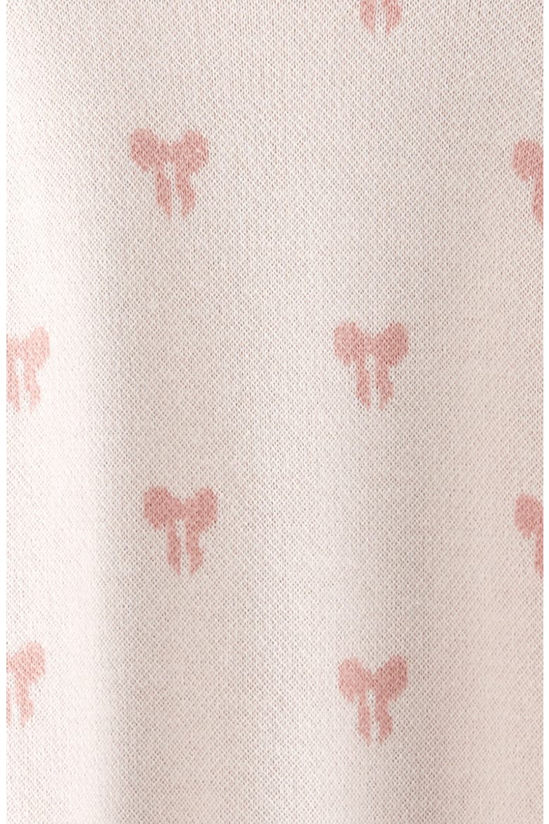 Heart Print Cotton Romper, Alternate, color, PINK PRETTY BOW RIBBON