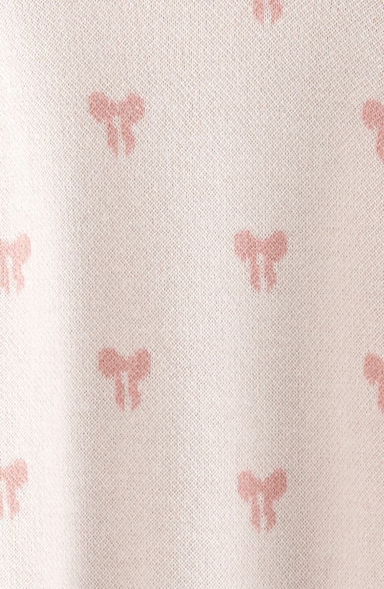 Nordstrom Bow Print Cotton Romper, Alternate, color, Pink Pretty Bow Ribbon